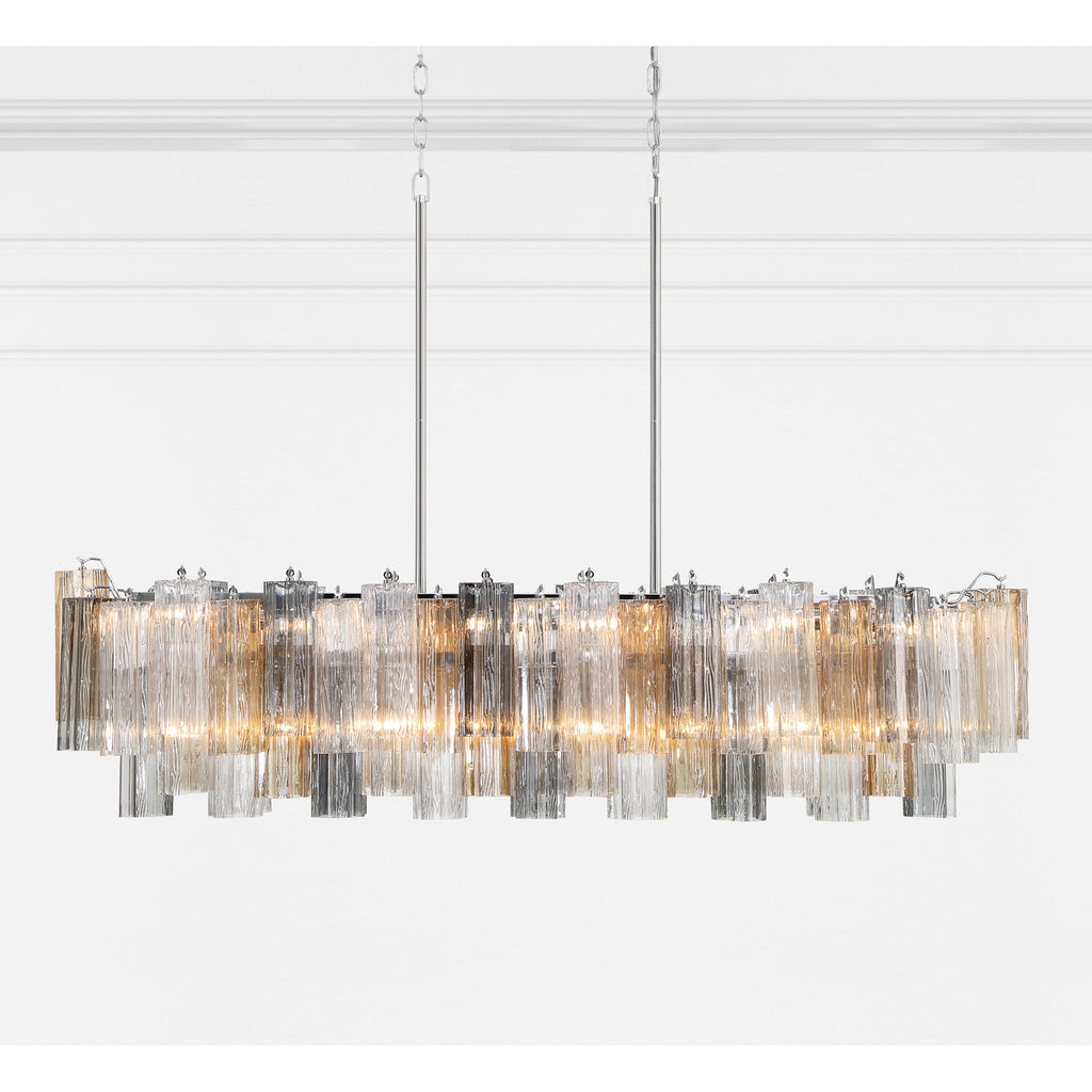 Crystorama Addis 51.75'' Linear Chandelier in Polished Chrome - Additional View