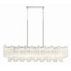 Crystorama Addis 51.75'' Linear Chandelier in Polished Chrome - Front View