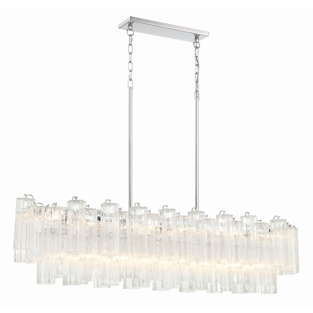 Crystorama Addis 51.75'' Linear Chandelier in Polished Chrome - Additional View