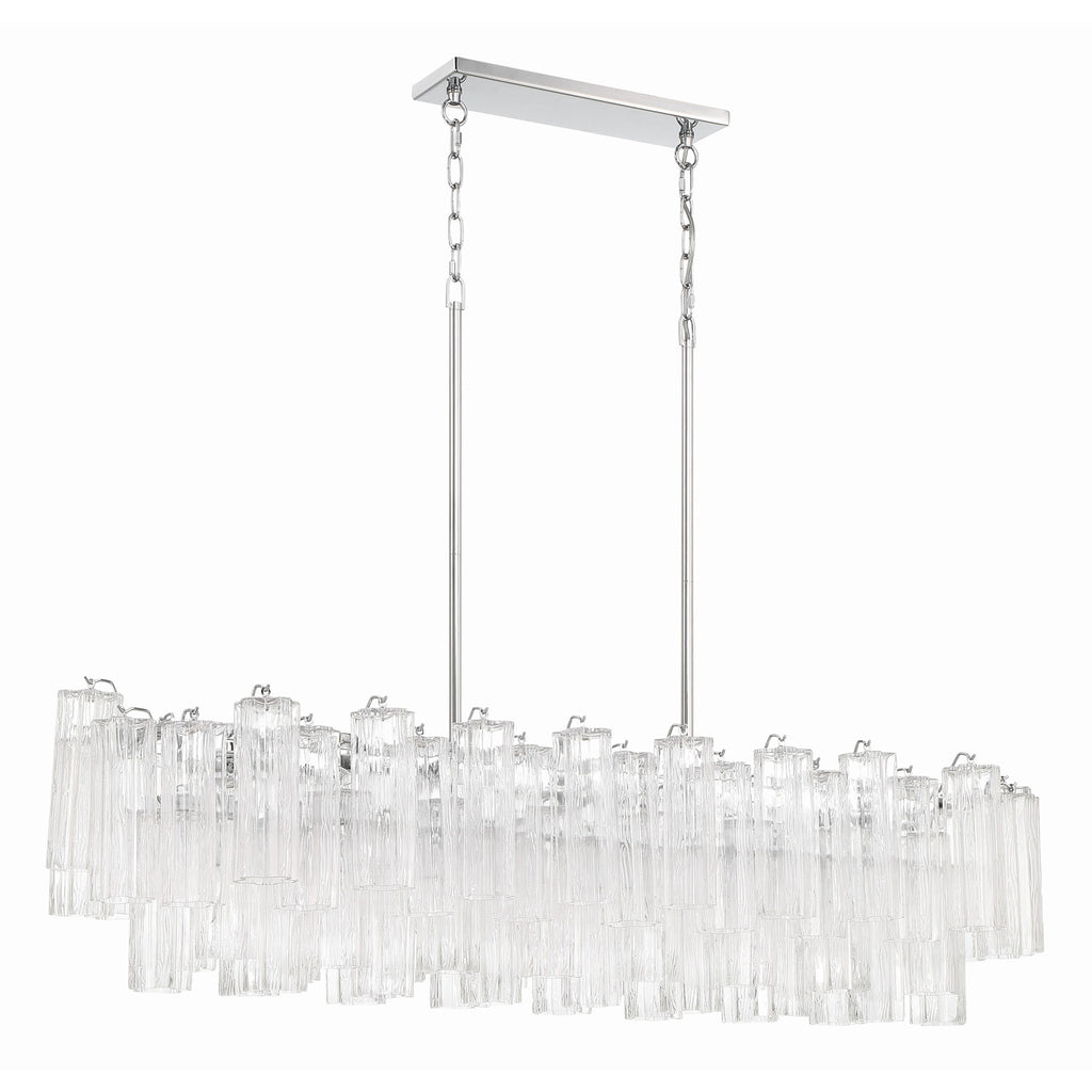 Crystorama Addis 51.75'' Linear Chandelier in Polished Chrome - Additional View