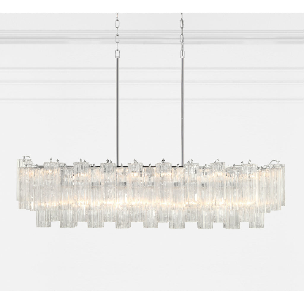 Crystorama Addis 51.75'' Linear Chandelier in Polished Chrome - Additional View