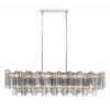 Crystorama Addis 51.75'' Linear Chandelier in Polished Chrome - Front View