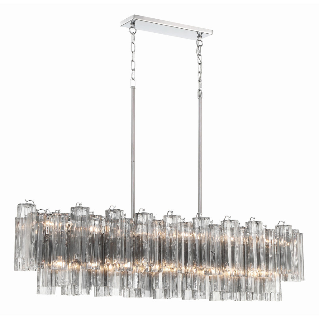 Crystorama Addis 51.75'' Linear Chandelier in Polished Chrome - Additional View