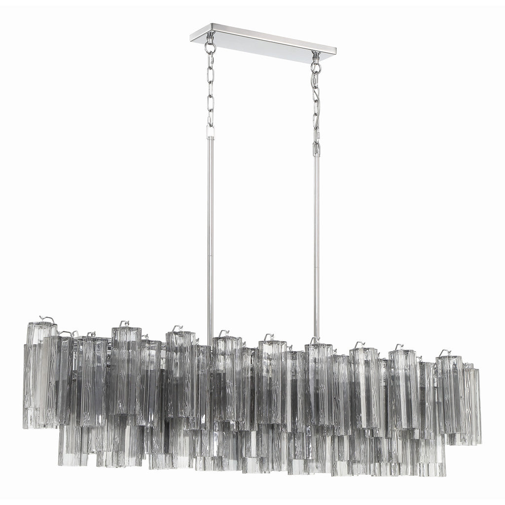 Crystorama Addis 51.75'' Linear Chandelier in Polished Chrome - Additional View