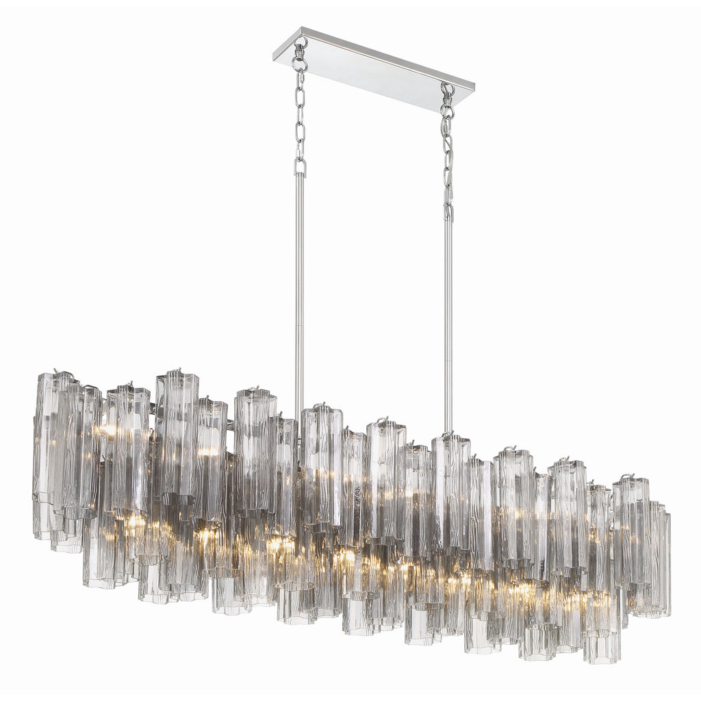Crystorama Addis 51.75'' Linear Chandelier in Polished Chrome - Additional View