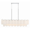 Crystorama Addis 51.75'' Linear Chandelier in Polished Chrome - Front View