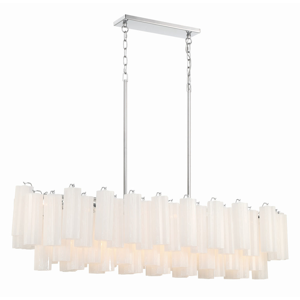 Crystorama Addis 51.75'' Linear Chandelier in Polished Chrome - Additional View