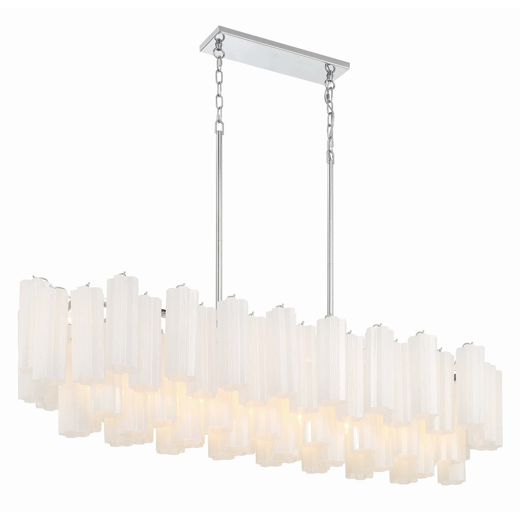 Crystorama Addis 51.75'' Linear Chandelier in Polished Chrome - Additional View