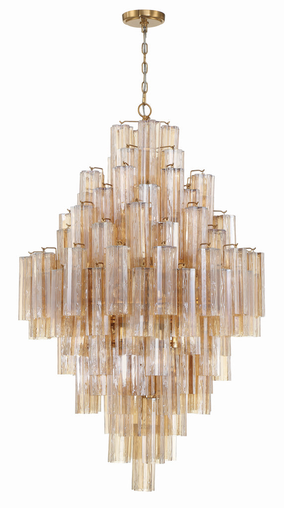 ADD-319-AG-AM Addis 20 Light Chandelier | Alternate Image