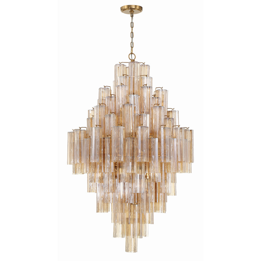 Crystorama Addis 31.5'' Chandelier in Aged Brass - Additional View