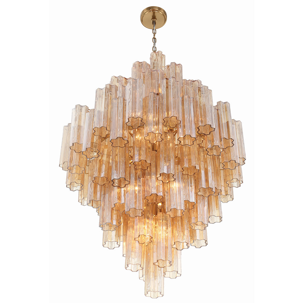 Crystorama Addis 31.5'' Chandelier in Aged Brass - Additional View
