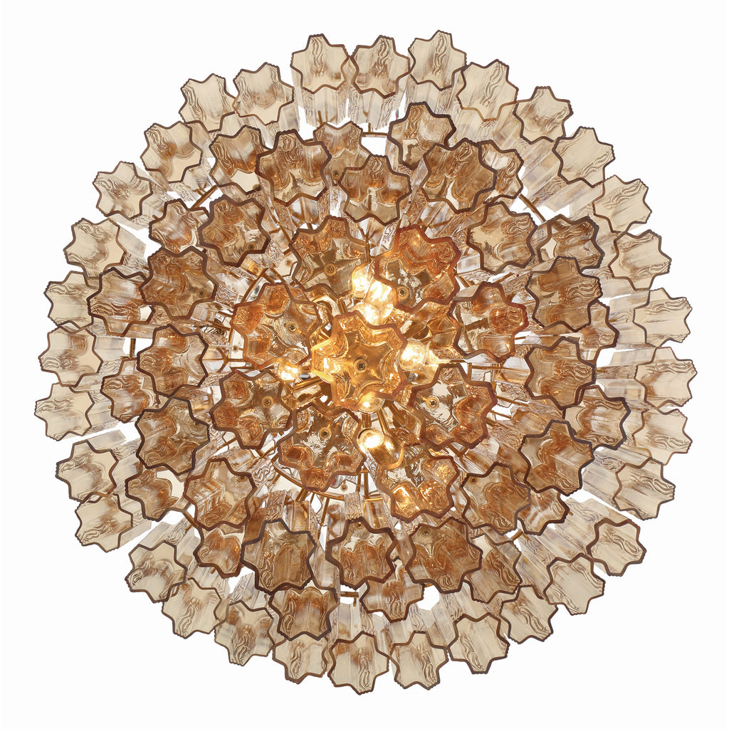 Crystorama Addis 31.5'' Chandelier in Aged Brass - Additional View