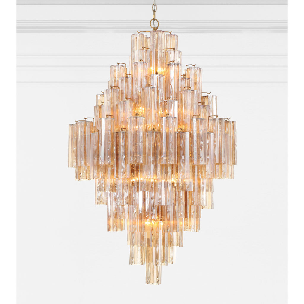 Crystorama Addis 31.5'' Chandelier in Aged Brass - Additional View
