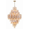Crystorama Addis 31.5'' Chandelier in Aged Brass - Front View