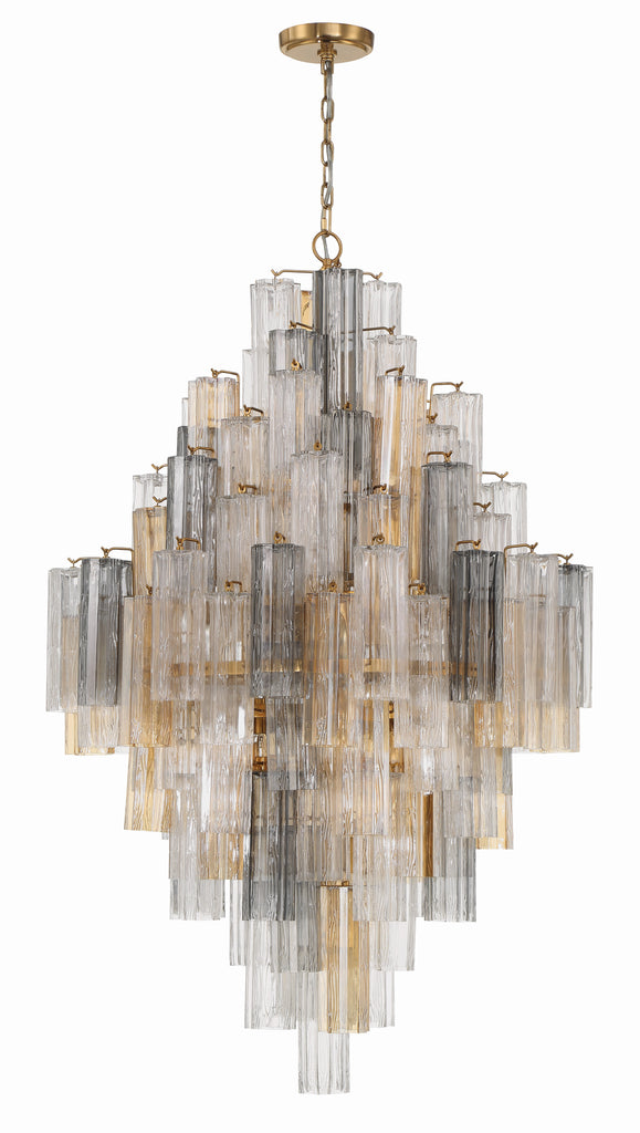 ADD-319-AG-AU Addis 20 Light Chandelier | Alternate Image