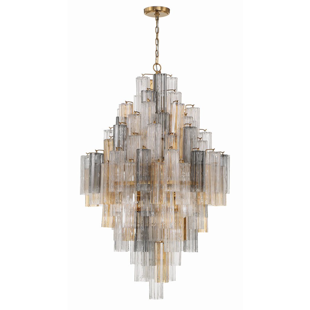Crystorama Addis 31.5'' Chandelier in Aged Brass - Additional View