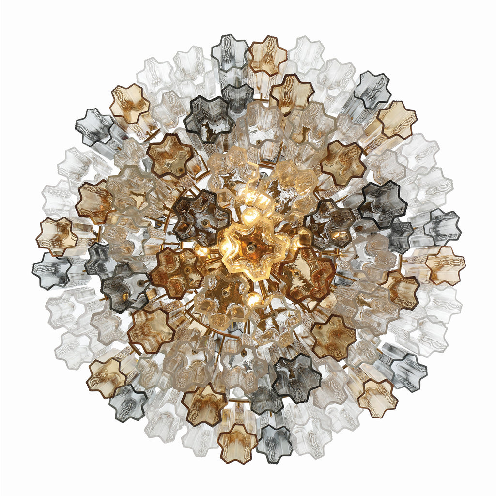 Crystorama Addis 31.5'' Chandelier in Aged Brass - Additional View