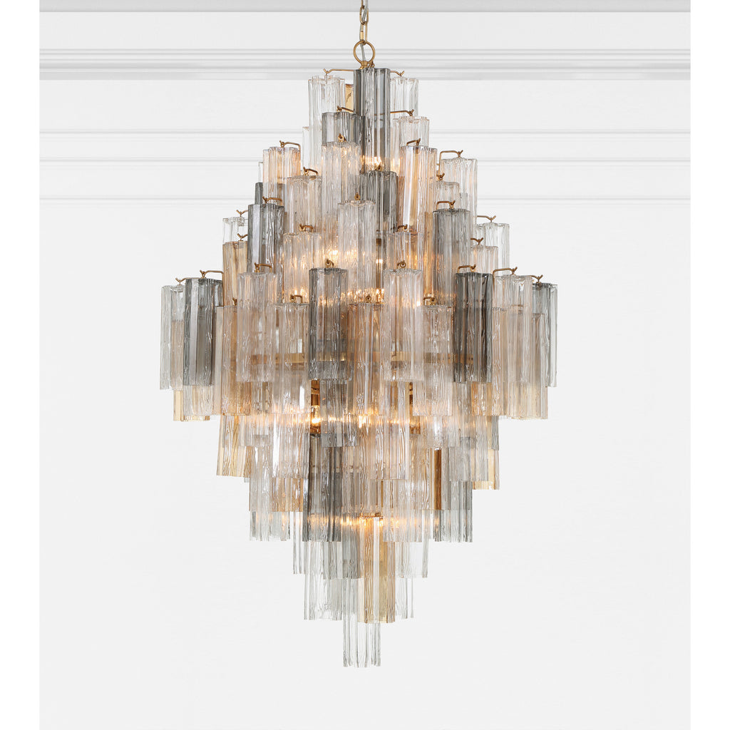Crystorama Addis 31.5'' Chandelier in Aged Brass - Additional View