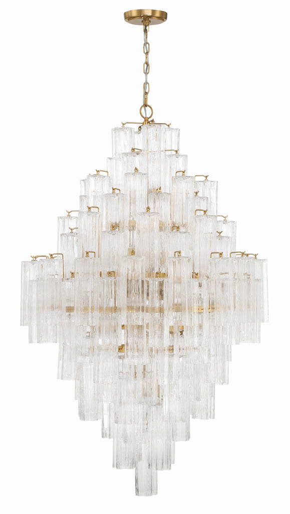 ADD-319-AG-CL Addis 20 Light Chandelier | Alternate Image