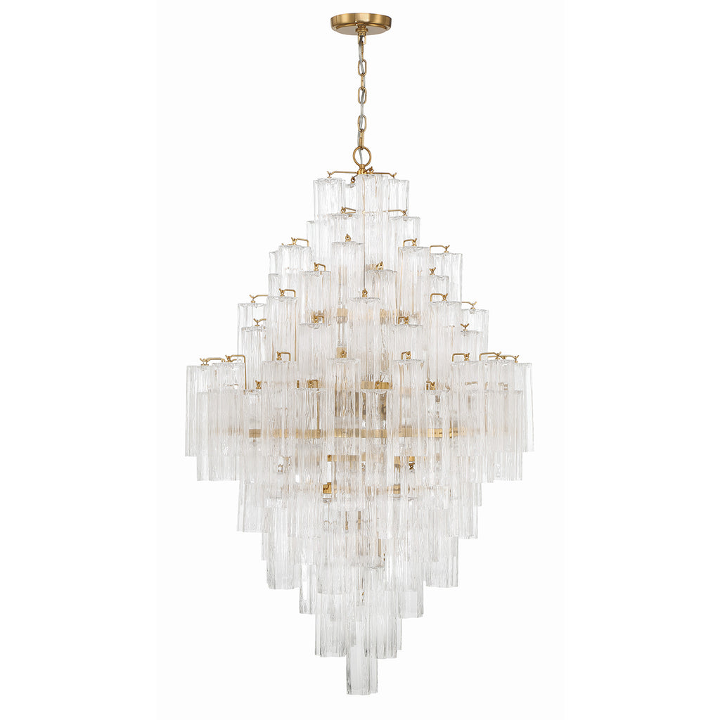 Crystorama Addis 31.5'' Chandelier in Aged Brass - Additional View