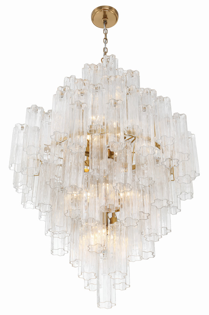 ADD-319-AG-CL Addis 20 Light Chandelier | Alternate Image