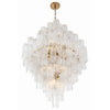 Crystorama Addis 31.5'' Chandelier in Aged Brass - Additional View