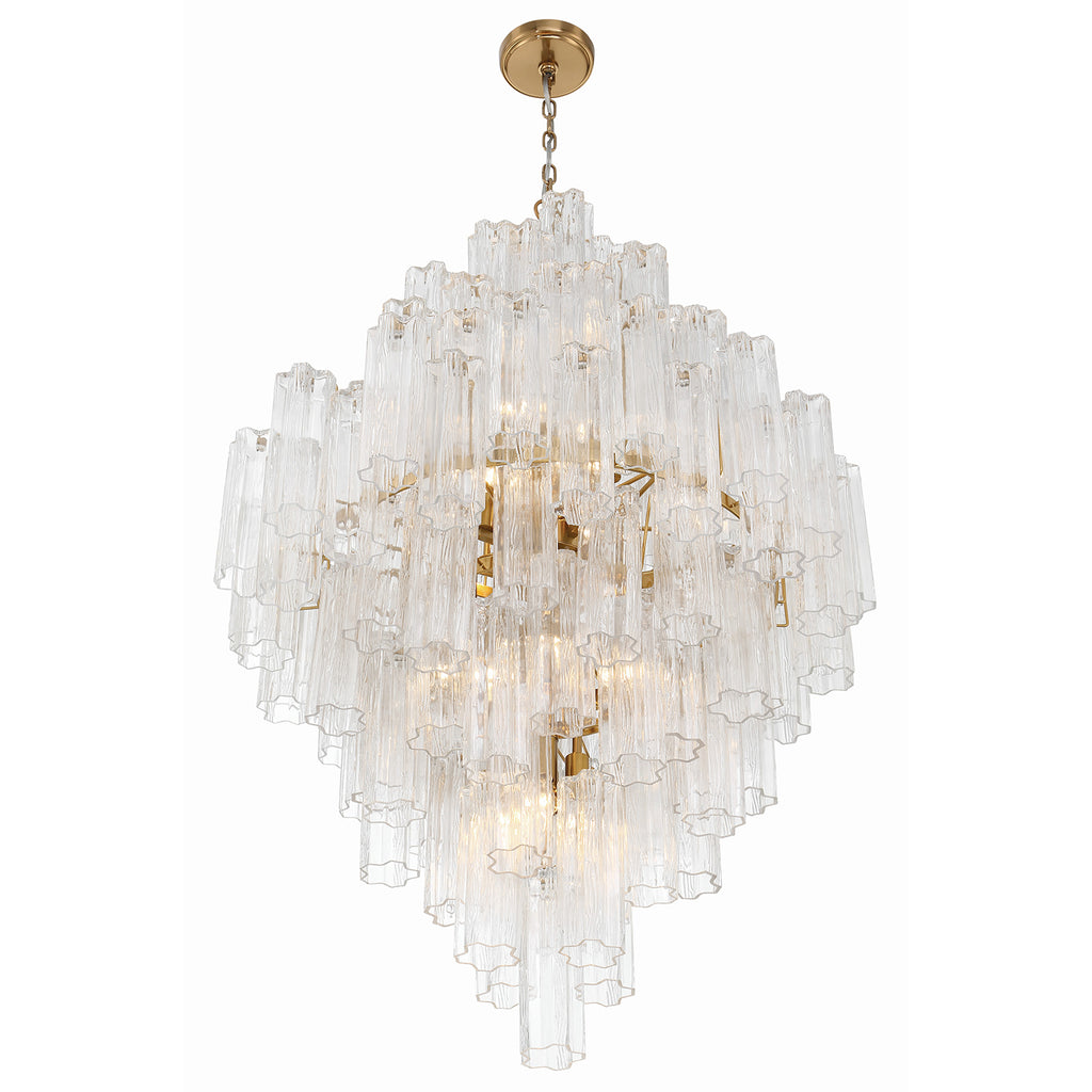 Crystorama Addis 31.5'' Chandelier in Aged Brass - Additional View