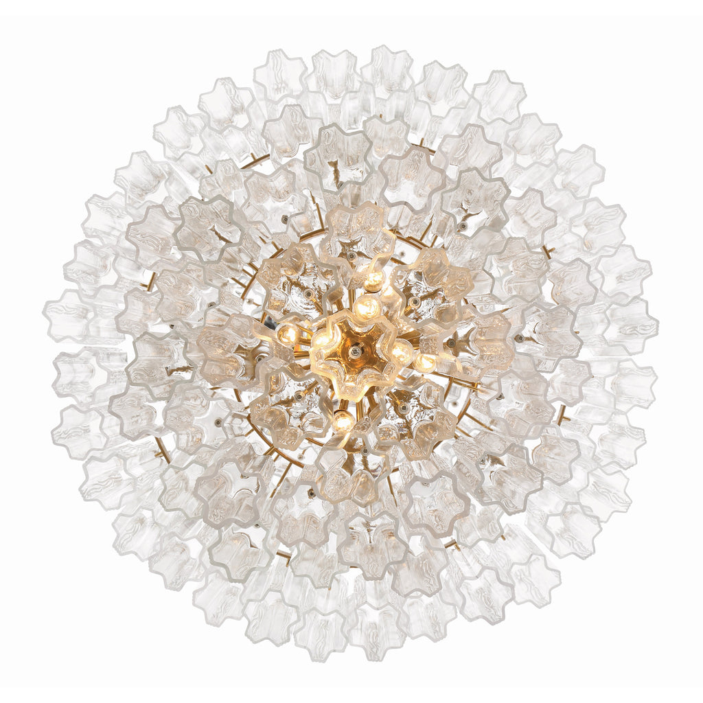 Crystorama Addis 31.5'' Chandelier in Aged Brass - Additional View