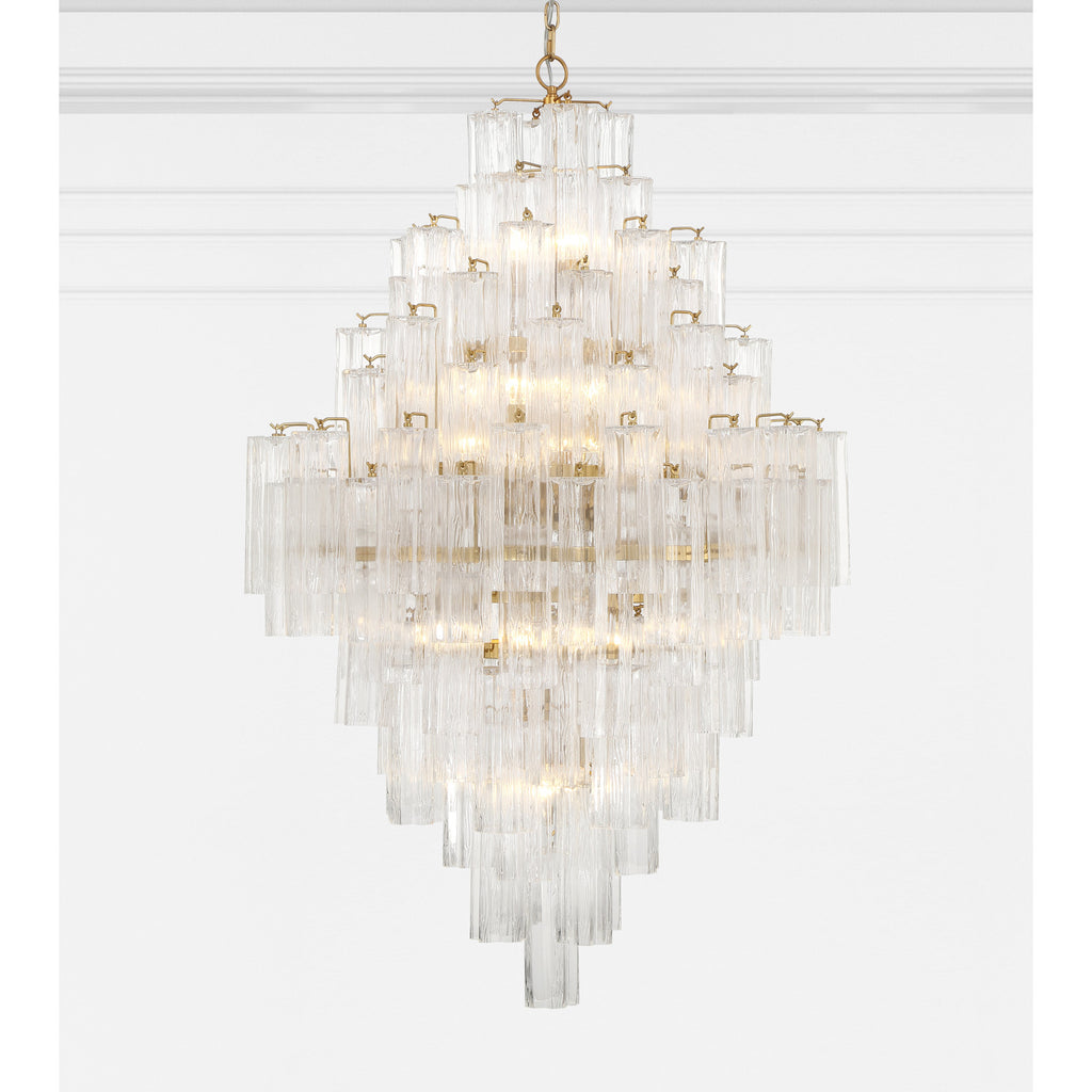 Crystorama Addis 31.5'' Chandelier in Aged Brass - Additional View