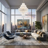 Crystorama Addis 31.5'' Chandelier in Aged Brass - Lifestyle View