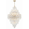Crystorama Addis 31.5'' Chandelier in Aged Brass - Front View
