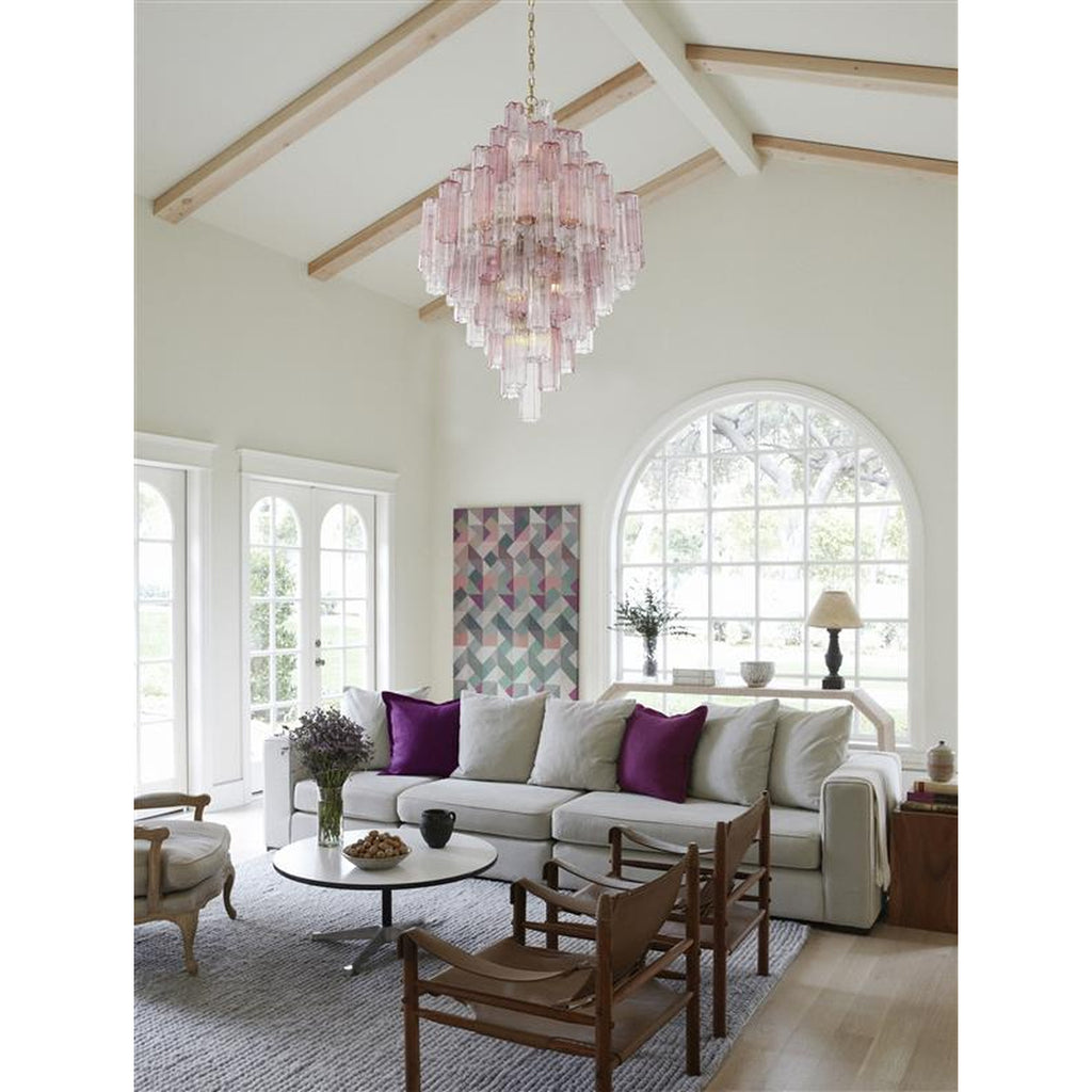 Crystorama Addis 31.5'' Chandelier in Aged Brass - Lifestyle View