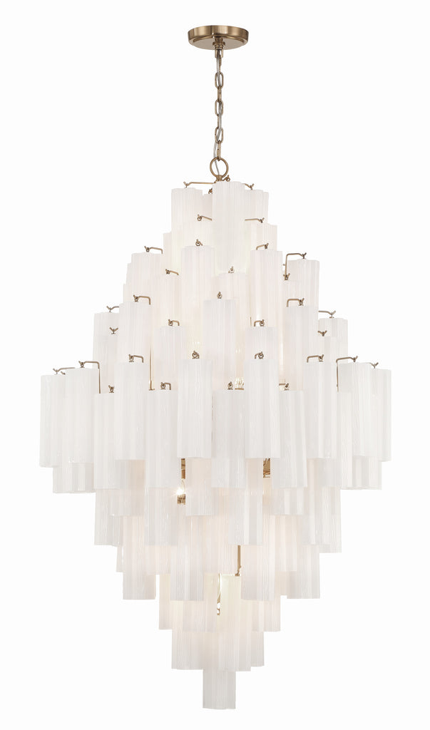 ADD-319-AG-WH Addis 20 Light Chandelier | Main Image