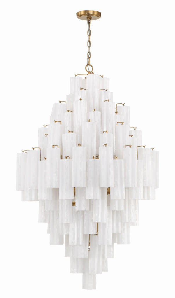 ADD-319-AG-WH Addis 20 Light Chandelier | Alternate Image