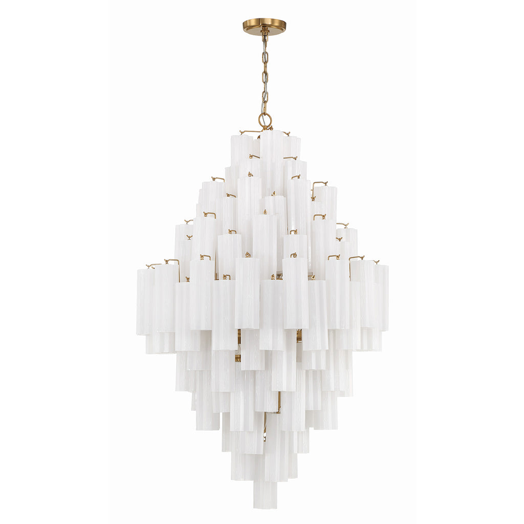 Crystorama Addis 31.5'' Chandelier in Aged Brass - Additional View