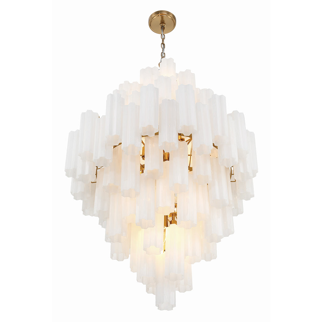 Crystorama Addis 31.5'' Chandelier in Aged Brass - Additional View