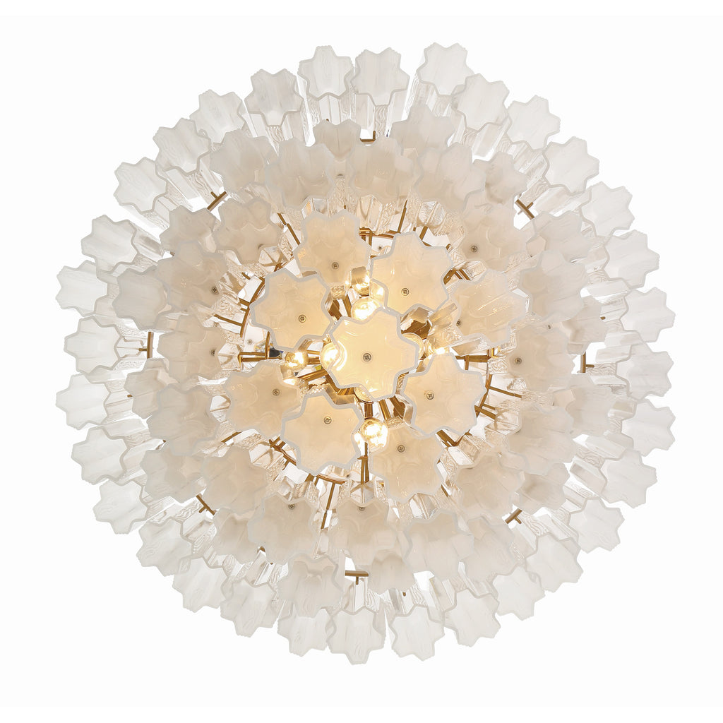 Crystorama Addis 31.5'' Chandelier in Aged Brass - Additional View