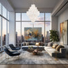 Crystorama Addis 31.5'' Chandelier in Aged Brass - Lifestyle View