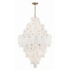Crystorama Addis 31.5'' Chandelier in Aged Brass - Front View