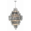 Crystorama Addis 31.5'' Chandelier in Polished Chrome - Front View