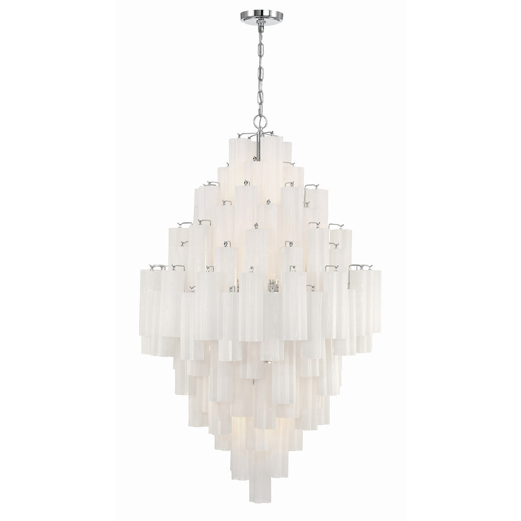 Crystorama Addis 31.5'' Chandelier in Polished Chrome - Front View