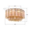 ADD-321-AG-AM Addis 22.25'' Flush Mount | Dimensions Image
