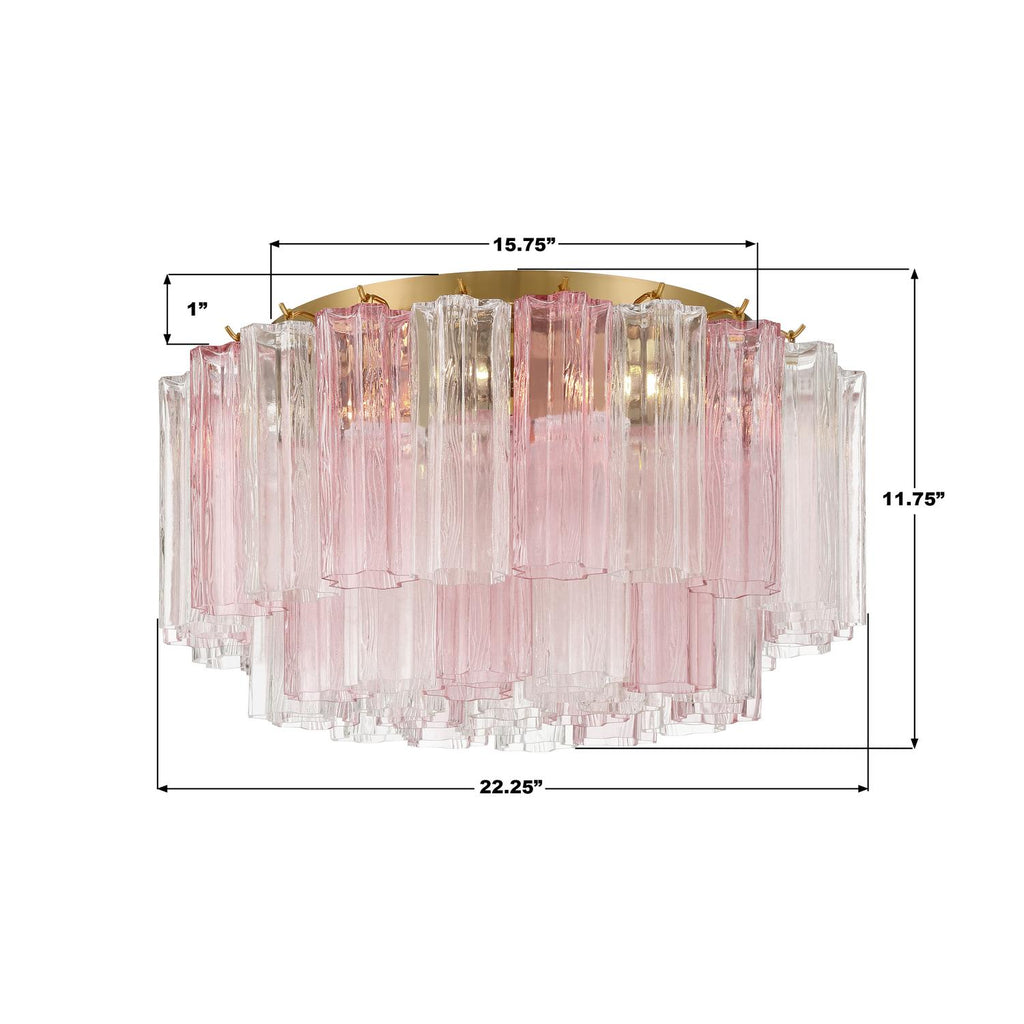 ADD-321-AG-SP Addis 22.25'' Flush Mount | Dimensions Image