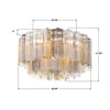 ADD-321-CH-AU Addis 22.25'' Flush Mount | Dimensions Image