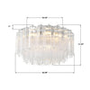 ADD-321-CH-CL Addis 22.25'' Flush Mount | Dimensions Image
