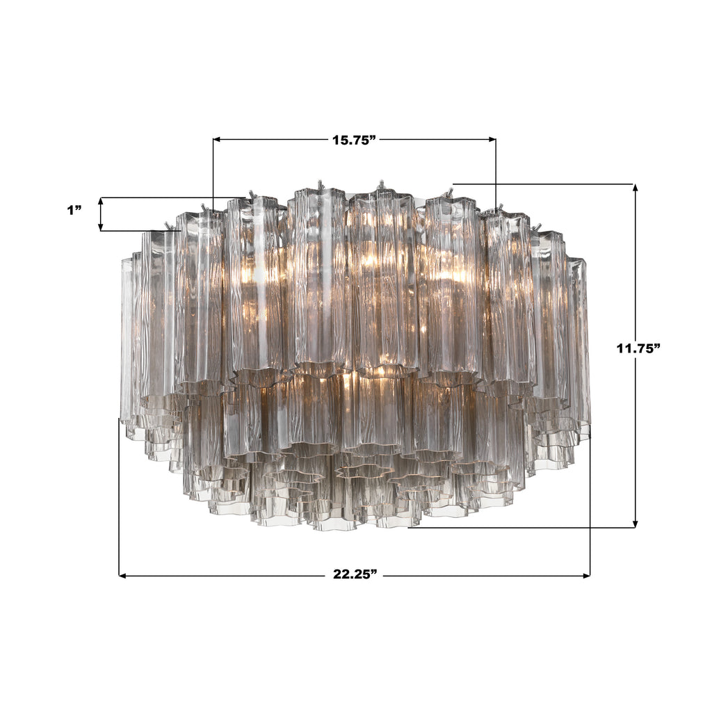 ADD-321-CH-SM Addis 22.25'' Flush Mount | Dimensions Image