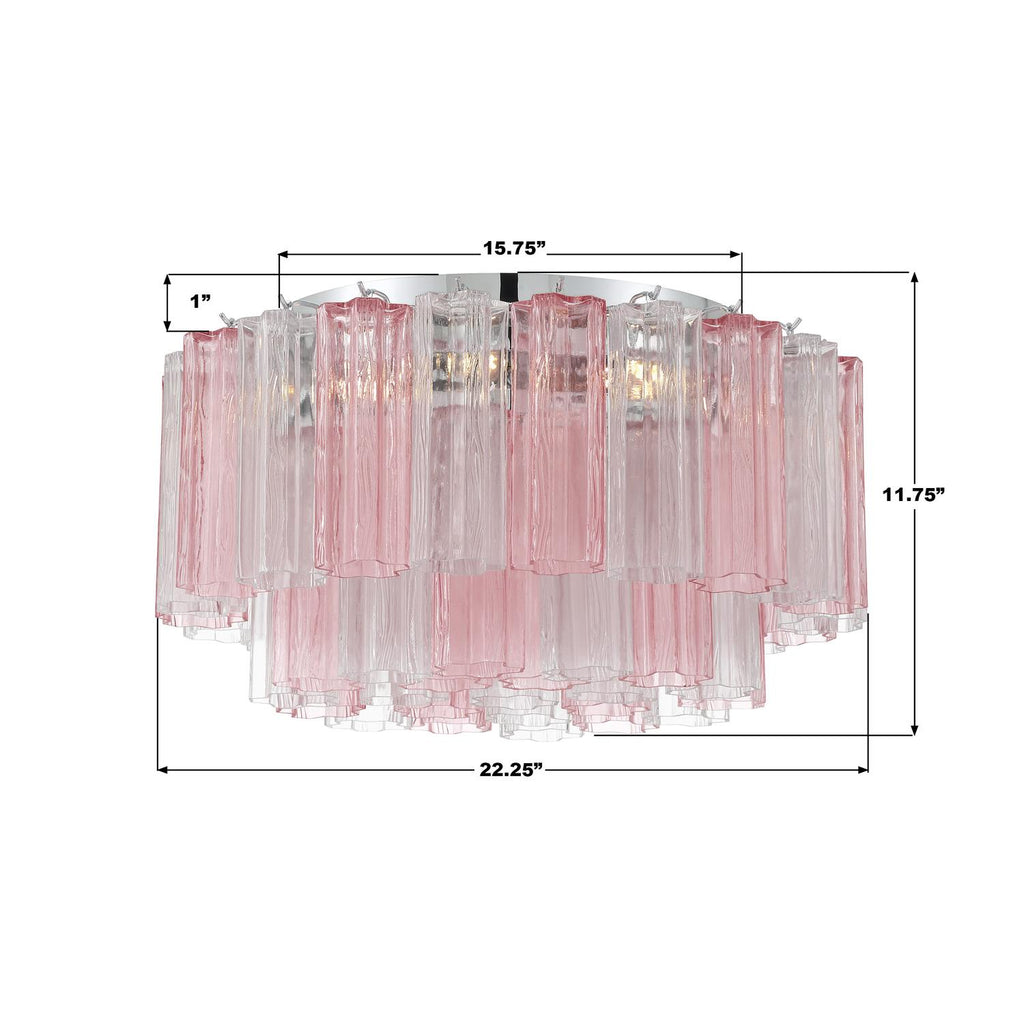 ADD-321-CH-SP Addis 22.25'' Flush Mount | Dimensions Image