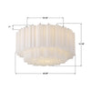 ADD-321-CH-WH Addis 22.25'' Flush Mount | Dimensions Image
