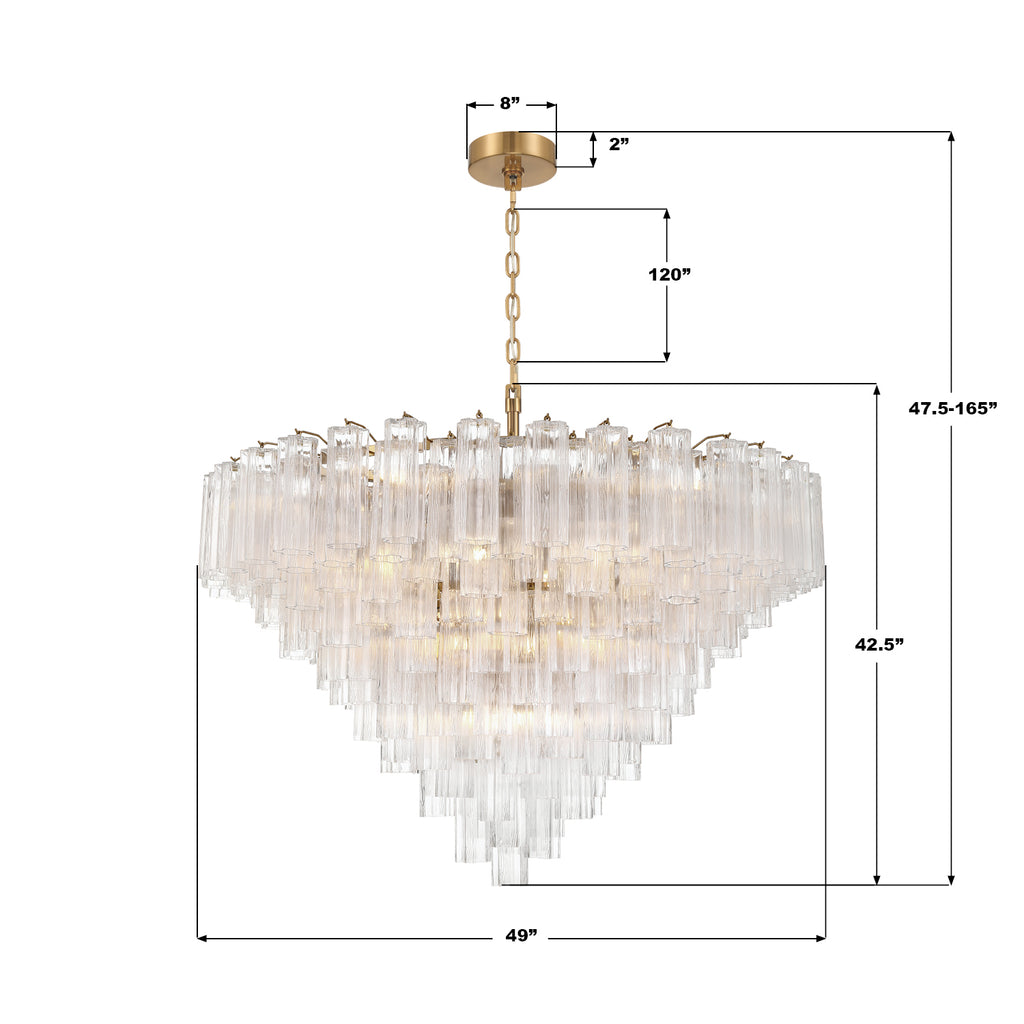 ADD-327-AG-CL Addis 49'' Chandelier | Dimensions Image