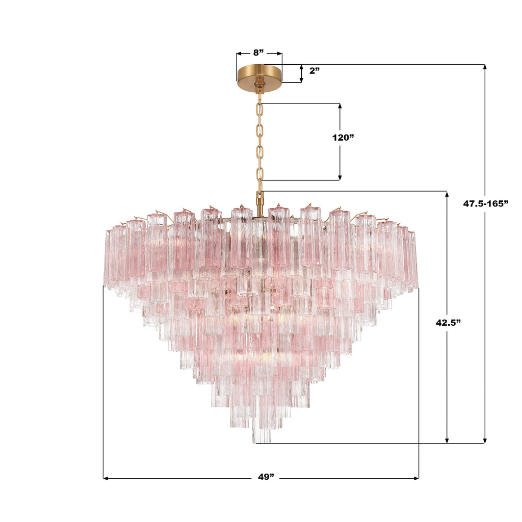 ADD-327-AG-SP Addis 49'' Chandelier | Dimensions Image